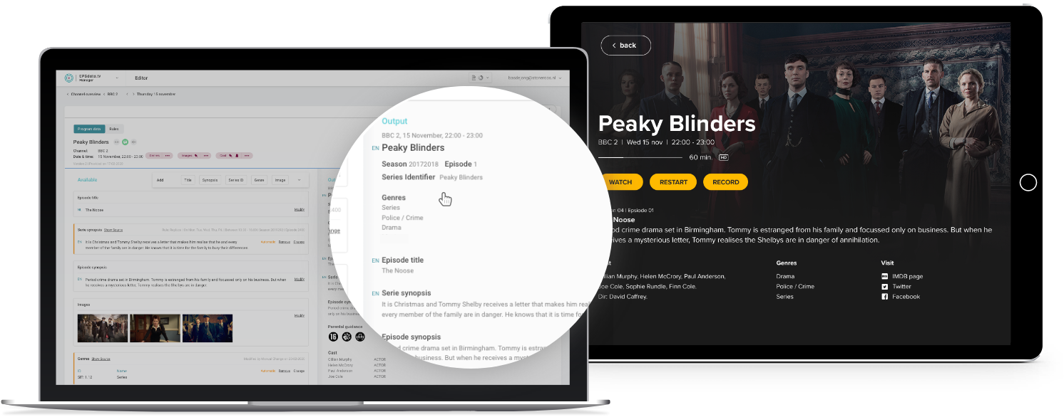 EpgHub Manager in your Browser